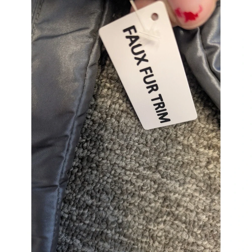 Weatherproof Womens Sensatec Touch Screen Gloves‎ Gray Faux Fur Trim Size M NEW